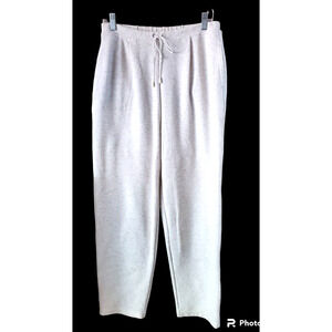 Liz Claiborne Natural Beige Textured Pleated Drawstring Lounge Pants Sz M